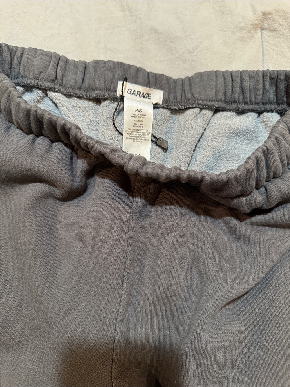 Garage Fleece-Lined Sweatpants - Charcoal